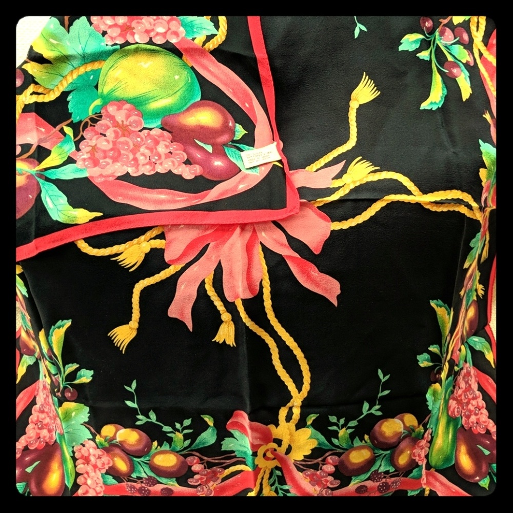 Vintage Anne Klien Jam-packed fruit scarf